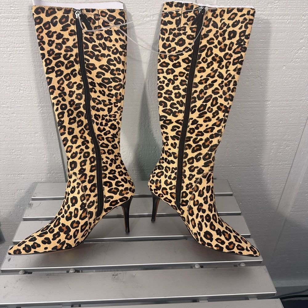 Linea Paolo Perfect Knee High Boot Leopard Print Size 5.5 NWOT - Picture 6 of 11